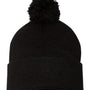 Sportsman Hats Unisex Pom-Pom Cuffed Beanie - Black
