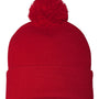 Sportsman Hats Unisex Pom-Pom Cuffed Beanie - Red