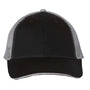 Valucap Hats Mens Sandwich Bill Adjustable Trucker Hat - Black/Grey