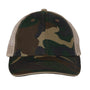 Valucap Hats Mens Sandwich Bill Adjustable Trucker Hat - Green Camo/Tan