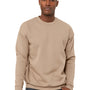 Bella + Canvas Mens Fleece Crewneck Sweatshirt - Tan