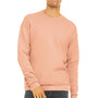 Bella + Canvas Mens Fleece Crewneck Sweatshirt - Peach