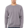 Bella + Canvas Mens Fleece Crewneck Sweatshirt - Storm Grey