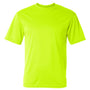 C2 Sport Mens Performance Moisture Wicking Short Sleeve Crewneck T-Shirt - Safety Yellow