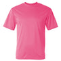 C2 Sport Mens Performance Moisture Wicking Short Sleeve Crewneck T-Shirt - Pink