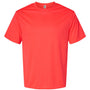 C2 Sport Mens Performance Moisture Wicking Short Sleeve Crewneck T-Shirt - Hot Coral