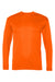 C2 Sport 5104 Mens Performance Moisture Wicking Long Sleeve Crewneck T-Shirt Safety Orange Flat Front
