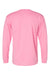 C2 Sport 5104 Mens Performance Moisture Wicking Long Sleeve Crewneck T-Shirt Pink Flat Back