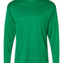 C2 Sport Mens Performance Moisture Wicking Long Sleeve Crewneck T-Shirt - Kelly Green