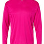 C2 Sport Mens Performance Moisture Wicking Long Sleeve Crewneck T-Shirt - Hot Pink