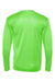 C2 Sport 5104 Mens Performance Moisture Wicking Long Sleeve Crewneck T-Shirt Lime Green Flat Back