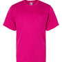 C2 Sport Youth Performance Moisture Wicking Short Sleeve Crewneck T-Shirt - Hot Pink
