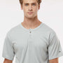 Alleson Athletic Mens B-Core Placket Short Sleeve Jersey - Silver Grey - Coming Soon