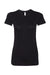 Bella + Canvas BC6004/6004 Womens The Favorite Short Sleeve Crewneck T-Shirt Solid Black Flat Front