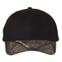 Kati Hats Mens Solid Crown w/ Camo Visor Adjustable Hat - Black/Realtree AP