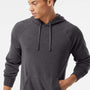 Independent Trading Company Mens Special Blend Raglan Hooded Sweatshirt Hoodie w/ Pouch Pocket - Carbon Grey
