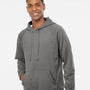 Independent Trading Co. Mens Special Blend Raglan Hooded Sweatshirt Hoodie - Nickel Grey - NEW