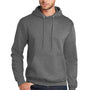 Port & Company Mens Core Pill Resistant Fleece Hooded Sweatshirt Hoodie w/ Pouch Pocket - Heather Graphite Grey