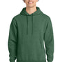 Port & Company Mens Core Pill Resistant Fleece Hooded Sweatshirt Hoodie w/ Pouch Pocket - Heather Forest Green
