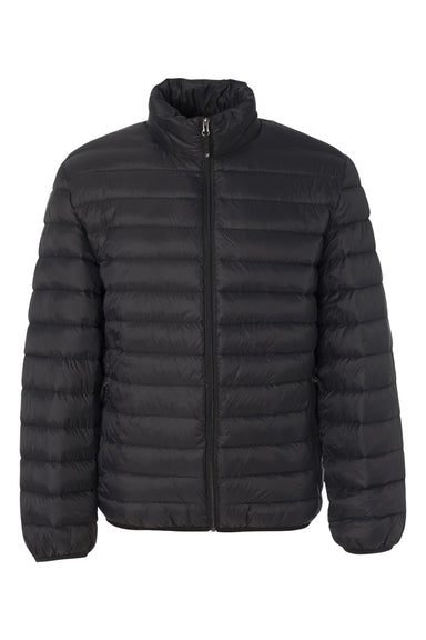 Weatherproof 15600 Mens 32 Degrees Packable Down Full Zip Jacket Black Flat Front