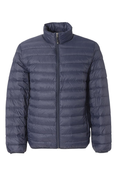 Weatherproof 15600 Mens 32 Degrees Packable Down Full Zip Jacket Classic Navy Blue Flat Front
