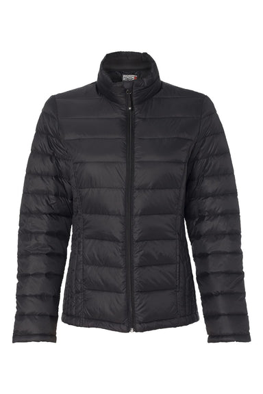 Weatherproof 15600W Womens 32 Degrees Packable Down Full Zip Jacket Black Flat Front