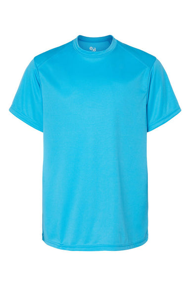 Badger 2120 Youth B-Core Moisture Wicking Short Sleeve Crewneck T-Shirt Electric Blue Flat Front