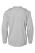 C2 Sport 5204 Youth Performance Moisture Wicking Long Sleeve Crewneck T-Shirt Silver Grey Flat Back