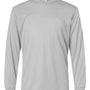 C2 Sport Youth Performance Moisture Wicking Long Sleeve Crewneck T-Shirt - Silver Grey - NEW