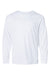 C2 Sport 5204 Youth Performance Moisture Wicking Long Sleeve Crewneck T-Shirt White Flat Front
