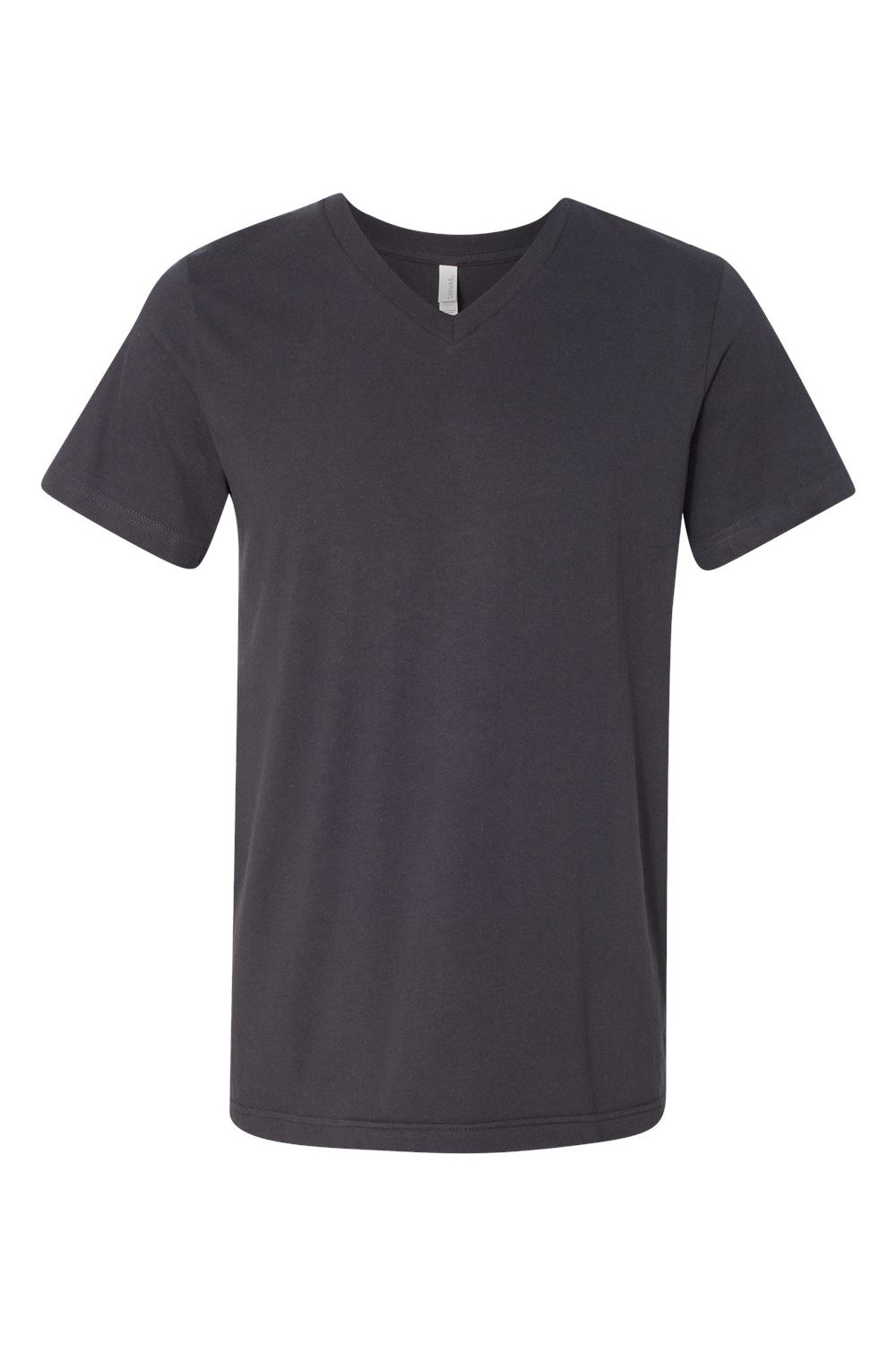 Bella + Canvas BC3005/3005/3655C Mens Jersey Short Sleeve V-Neck T-Shirt Dark Grey Flat Front