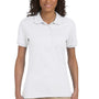 Jerzees Womens SpotShield Stain Resistant Short Sleeve Polo Shirt - White
