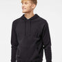Independent Trading Co. Mens Special Blend Raglan Hooded Sweatshirt Hoodie - Black - NEW