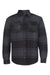 Burnside 8610 Mens Quilted Flannel Button Down Shirt Jacket Black Plaid Flat Front