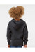 Independent Trading Co. SS4001Y Youth Hooded Sweatshirt Hoodie Heather Charcoal Grey Model Back