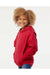 Independent Trading Co. SS4001Y Youth Hooded Sweatshirt Hoodie Red Model Side