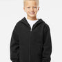 Independent Trading Co. Youth Full Zip Hooded Sweatshirt Hoodie - Black - NEW
