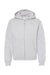 Independent Trading Co. SS4001YZ Youth Full Zip Hooded Sweatshirt Hoodie Heather Grey Flat Front
