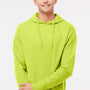 Independent Trading Company Mens Hooded Sweatshirt Hoodie w/ Pouch Pocket - Safety Yellow