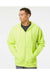 Independent Trading Co. SS4500Z Mens Full Zip Hooded Sweatshirt Hoodie Safety Yellow Model Front