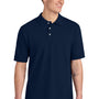 Jerzees Mens Short Sleeve Polo Shirt - Navy Blue