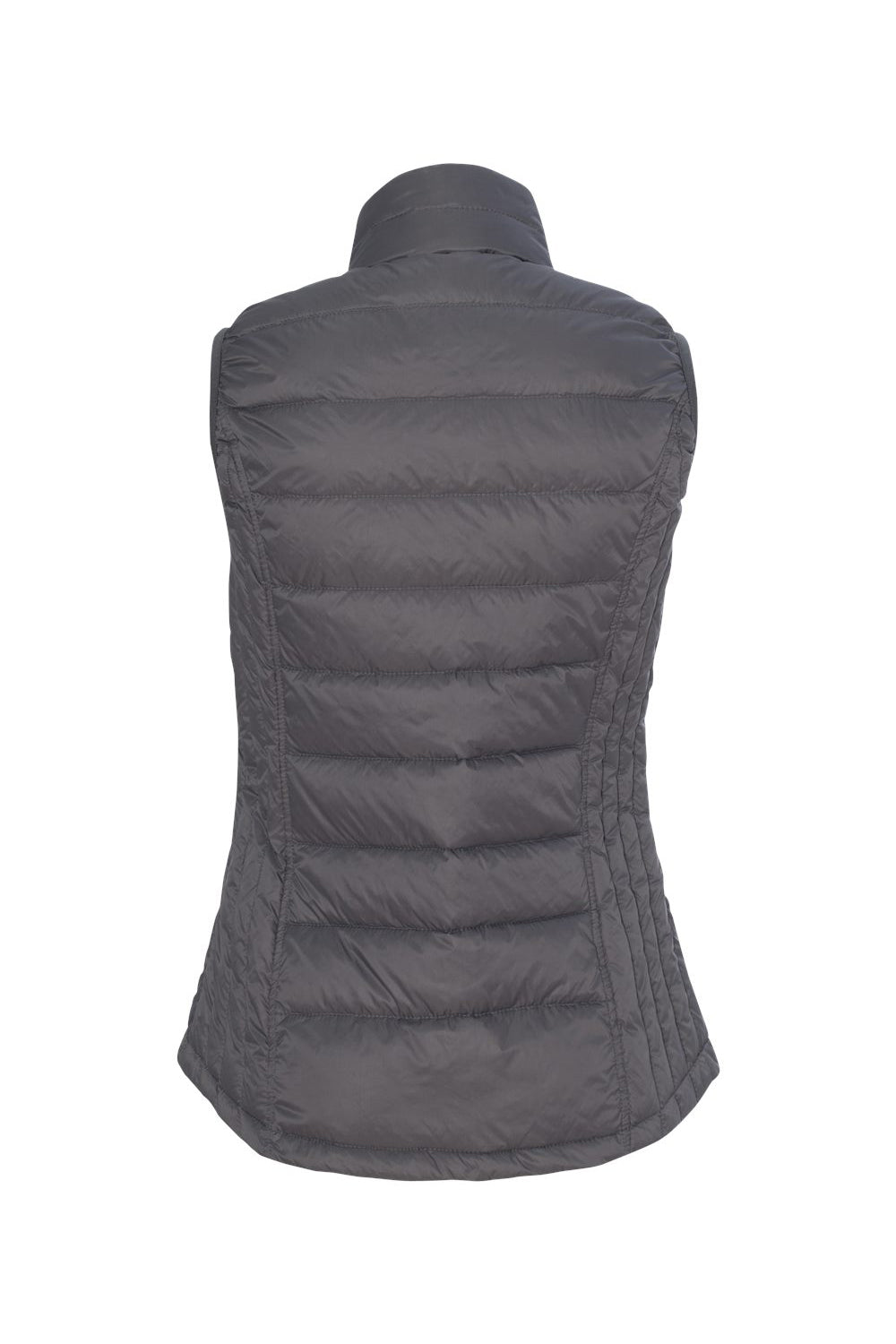 Weatherproof 16700W Womens 32 Degrees Packable Down Full Zip Vest Dark Pewter Grey Flat Back