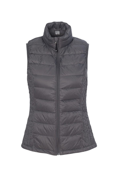 Weatherproof 16700W Womens 32 Degrees Packable Down Full Zip Vest Dark Pewter Grey Flat Front