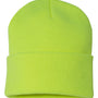 Sportsman Mens Solid Cuffed Beanie - Neon Yellow - NEW