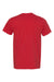 Bayside 5000 Mens USA Made Short Sleeve Crewneck T-Shirt Red Flat Back