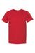 Bayside 5000 Mens USA Made Short Sleeve Crewneck T-Shirt Red Flat Front