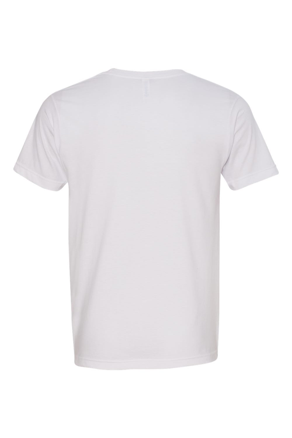 Bayside 5000 Mens USA Made Short Sleeve Crewneck T-Shirt White Flat Back