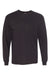 Bayside BA5060 Mens USA Made Long Sleeve Crewneck T-Shirt Black Flat Front