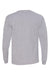 Bayside BA5060 Mens USA Made Long Sleeve Crewneck T-Shirt Dark Ash Grey Flat Back