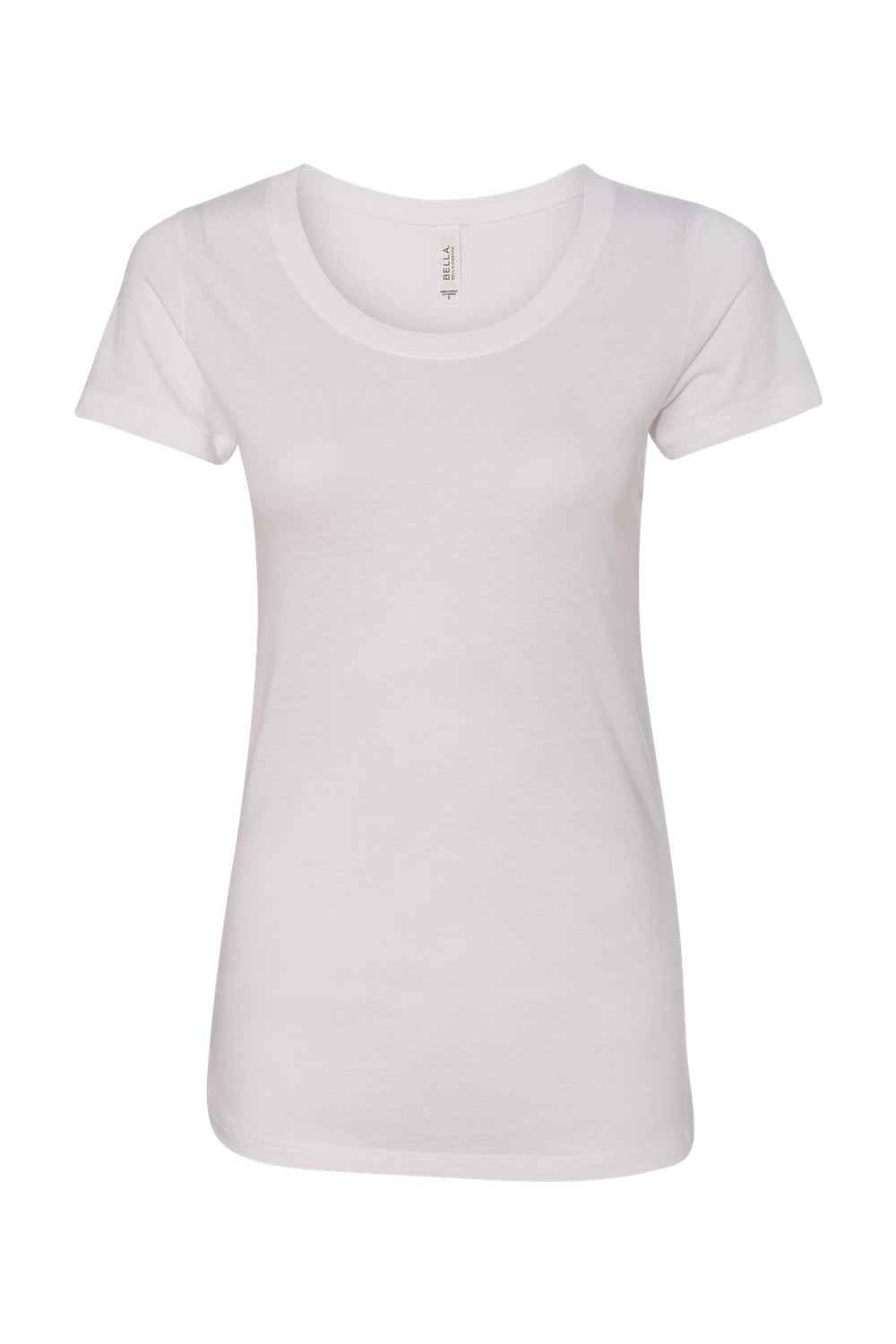 Bella + Canvas BC8413/B8413/8413 Womens Short Sleeve Crewneck T-Shirt Solid White Flat Front